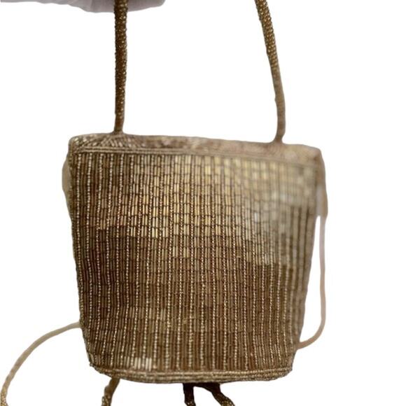 Vintage Gold Beaded Evening Handbag - Picture 5 of 13